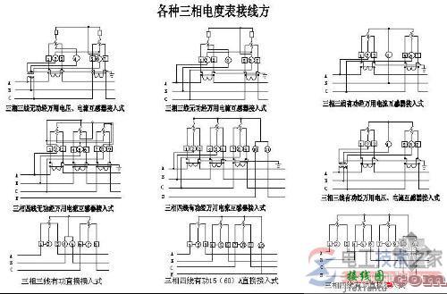 多种三相电度表的接线图与接线方法  第1张