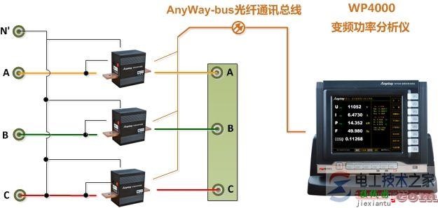 多个功率表的接线方法与接线图  第3张