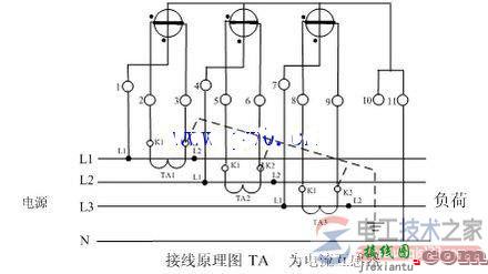 带电流互感器的三相电表接线图  第2张