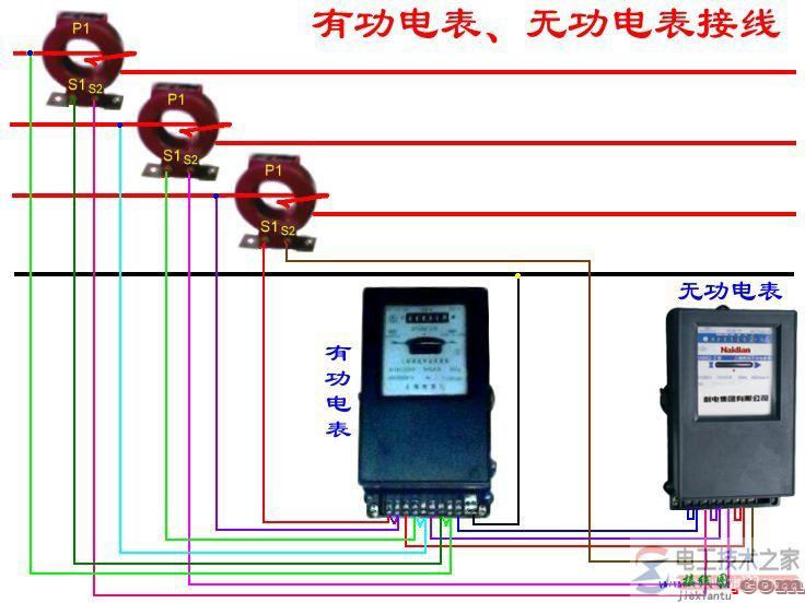 有功电表与无功电表接线图示例  第1张