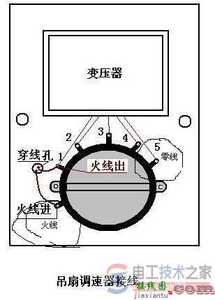 吊扇调速器接线图与接线方法  第4张