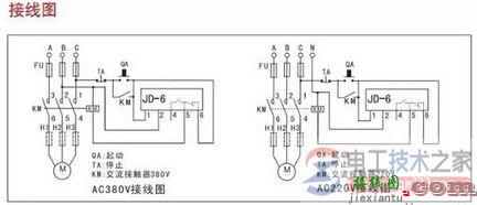 JD-6相序保护器接线图  第1张