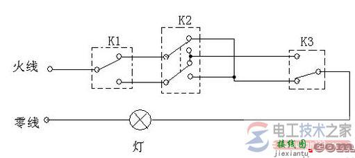 三控开关接线图与接线方法  第3张