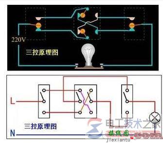 三控开关接线图与接线方法  第2张