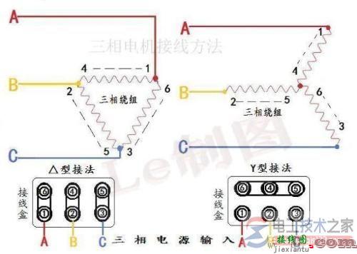 电动机星三角启动接线图与电路图原理  第1张