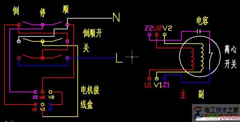 220v两相倒顺开关接线图与接线方法详解  第12张