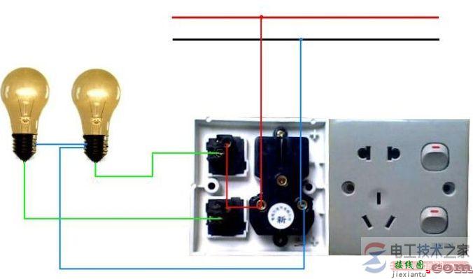 双灯双控实物接线图怎么设计？  第1张