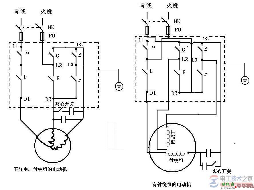 单相双值电容电机接线图实例  第2张