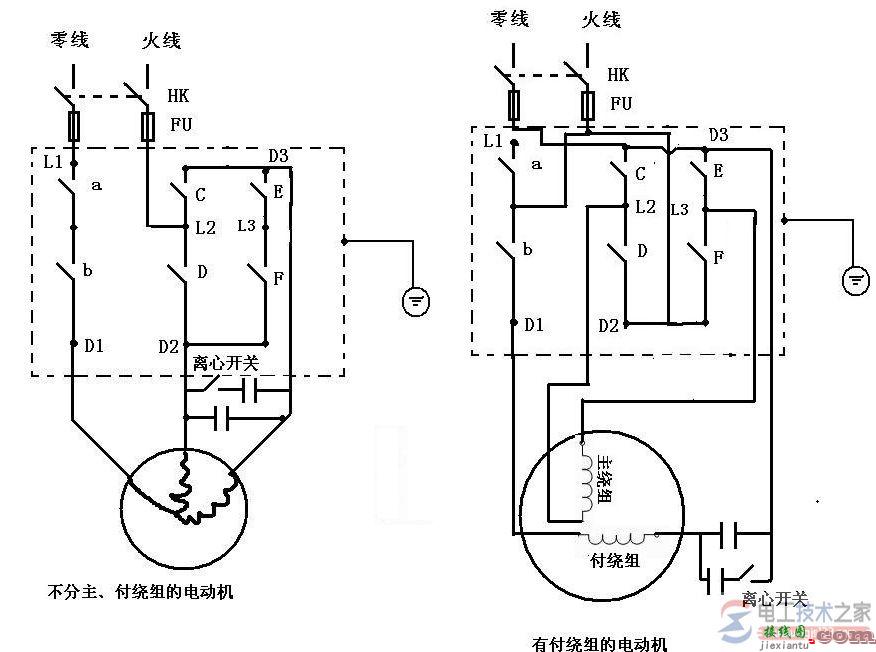 单相双值电容电机接线图实例  第4张