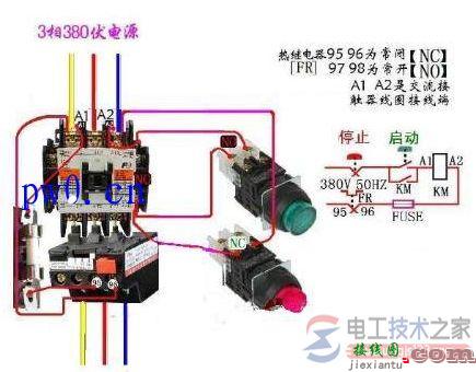 三相380伏电源三相同步电动机的接线图  第1张