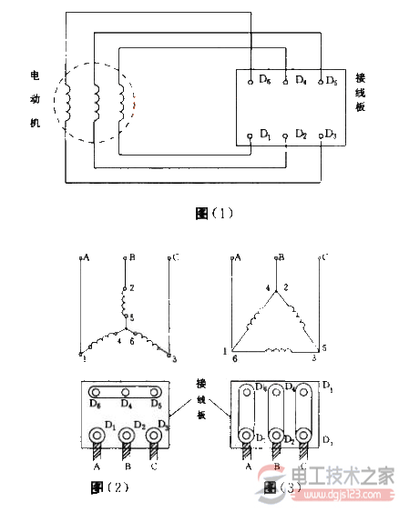 三相电动机星三角接线图示例  第2张