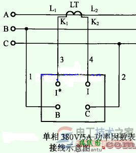 功率因数表接线图及接线方法  第1张