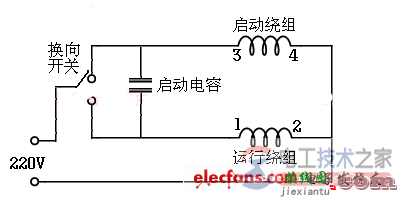 单相电机电容接线图及220V交流单相电机起动方式  第4张