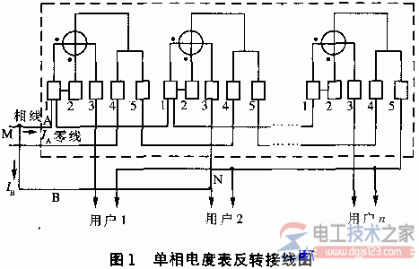 单相电能表反转接线图怎么设计？  第1张