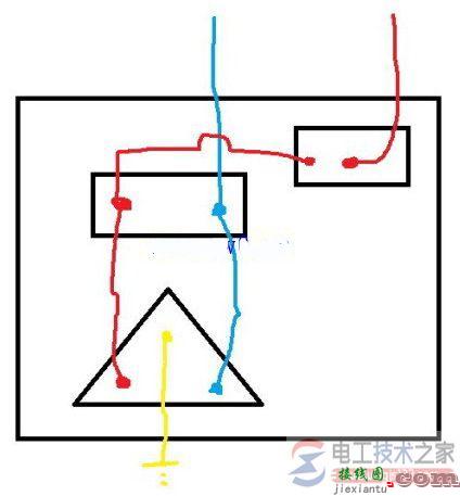 带开关五孔插座接线图读图方法  第1张