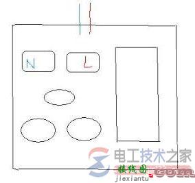 一开五孔插座接线图(草图)  第1张