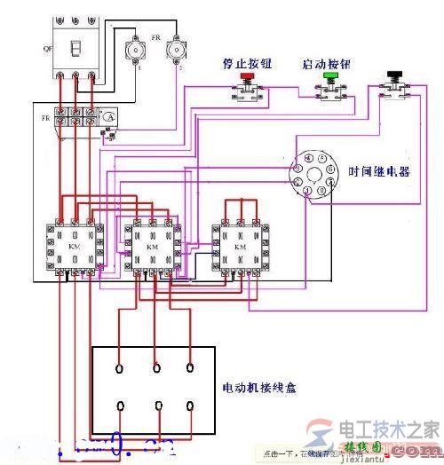 电机综合保护器接线图：电机保护装置和星三角启动装置线路图  第2张