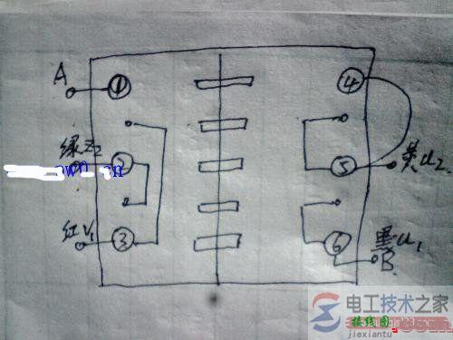 HY2-15倒顺开关接线图(接单相电机)  第1张