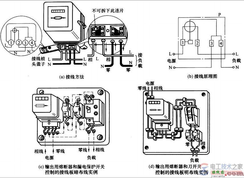 低压单相交流电能表怎么直接接线？  第1张