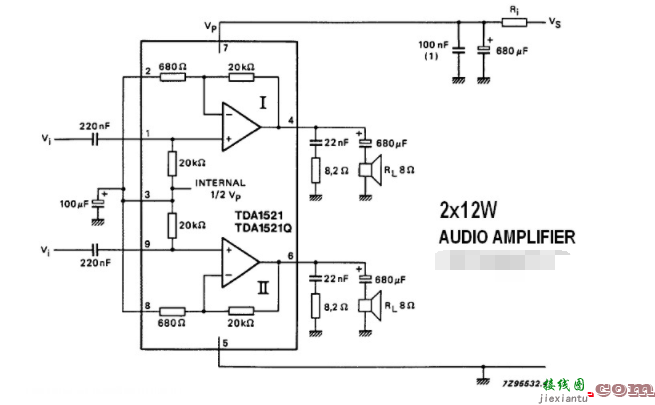 一个立体声音频放大器电路分享  第1张