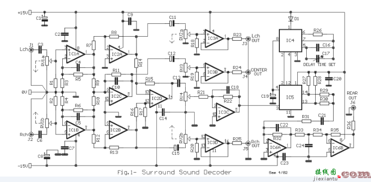 一个小型环绕声解码器电路  第1张