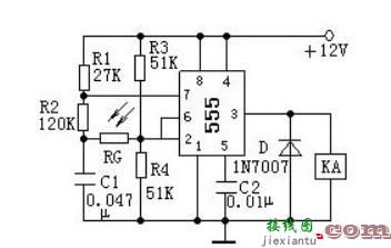 555集成电路原理图（555时基电路/555集成电路/555定时器单稳态触发器电路）  第2张