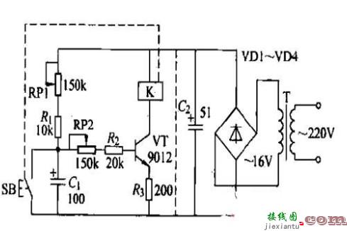 时控电路原理（kg316t时控开关电路/时间控制电路/继电器控制灯光电路）  第2张