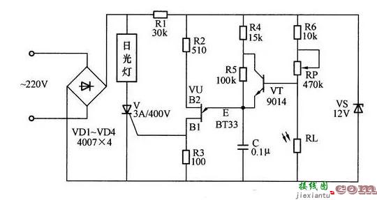 调光电路原理图（可控硅调光电路/单向晶闸管调光电路/日光灯光敏自动调光电路）  第3张
