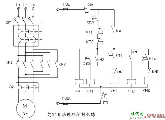 电动机控制电路图原理讲解（定时自动循环电路/降压起动控制电路/多地控制电路）  第1张