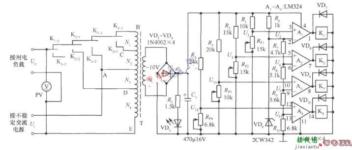 漏电报警交流调压器电路图_全自动的交流调压器电路  第2张