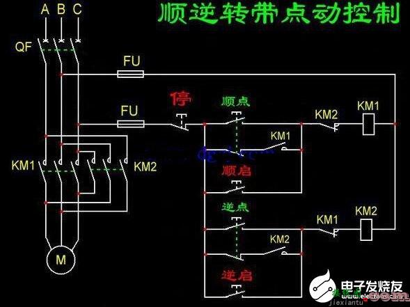 三款正反转点动控制电路图解析  第2张