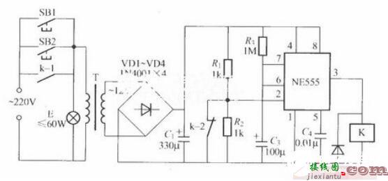 四款采用时基电路的延迟灯电路分享  第2张