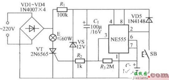 四款采用时基电路的延迟灯电路分享  第4张