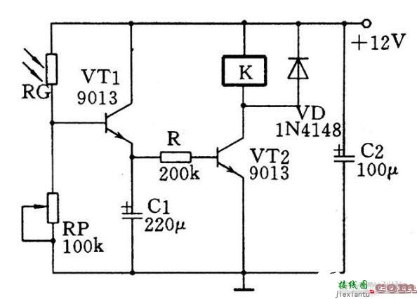 实用的光控延时开关电路图  第1张