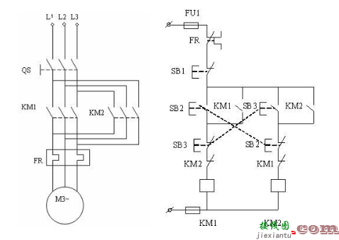 三相交流电动机正反转互锁电路的分析  第1张