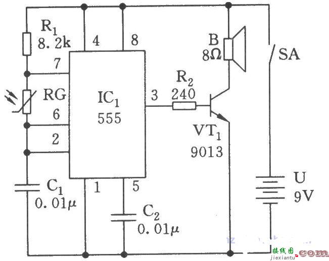 由555构成的音频振荡器电路  第1张