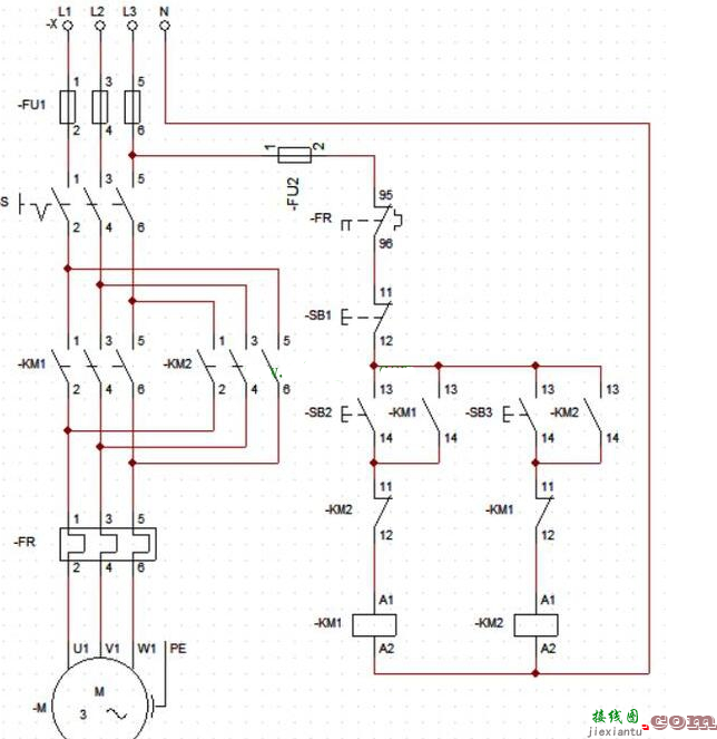 三相交流电动机正反转互锁电路的分析  第3张