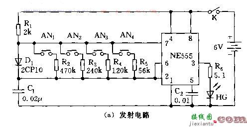 四通道红外遥控电路图  第1张