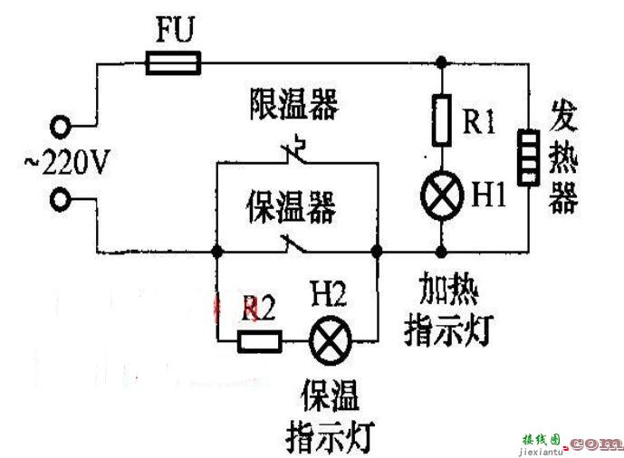 电饭煲电路原理图_电饭煲的火力控制电路  第1张