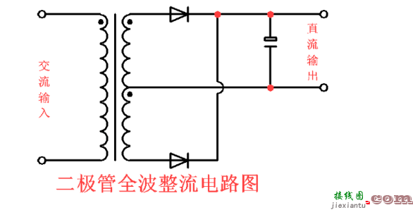 2个二极管全波整流电路图分享  第1张