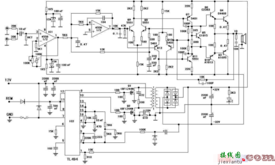 低音炮功放电路板与电路图分享  第1张