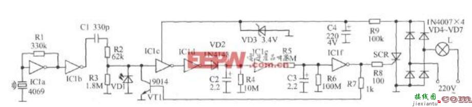 三极管组成的光控开关电路原理图_四款光控开关电路图  第4张