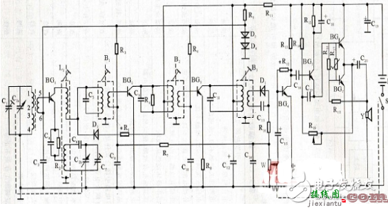 超外差收音机电路图大全（五款超外差收音机电路设计原理图详解）  第3张