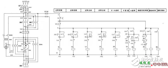 星三角能耗制动电路图大全（电动机/接触器/继电器自动星三角降压启动电路）  第3张