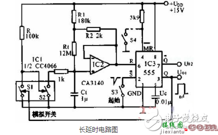 1到10s可调延时电路图大全（CD4060/NE555时基集成延时电路详解）  第2张