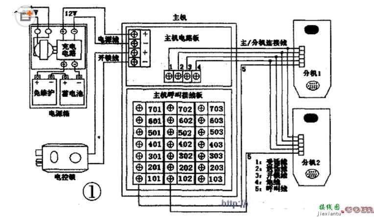 楼宇对讲分机电路图大全（七个楼宇对讲分机电路图）  第1张