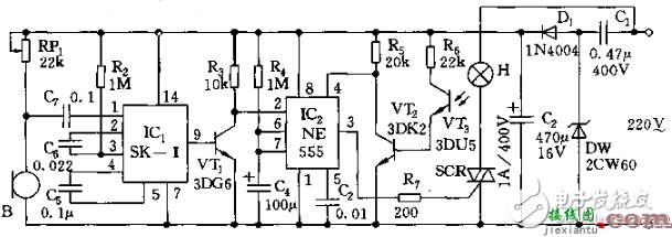 12v延时关闭电路图大全（可控硅/晶闸管/触摸延时开关电路详解）  第3张
