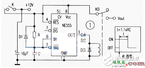 1到10s可调延时电路图大全（CD4060/NE555时基集成延时电路详解）  第4张
