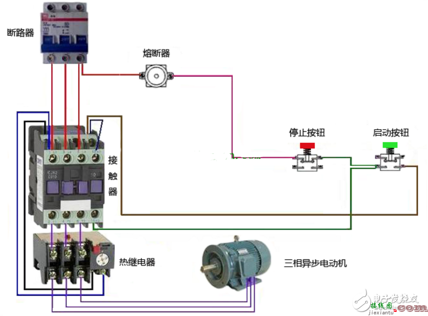 电动机自锁控制电路图大全（三相异步/自锁正转控制电路图详解）  第2张