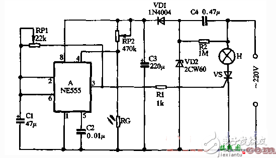 ne555闪烁灯电路图大全（频闪灯/振荡电路/闪光电路）  第3张